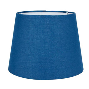 ValuelIghts Modern Small Tapered Table Floor Lamp Light Shade With Blue Fabric Finish
