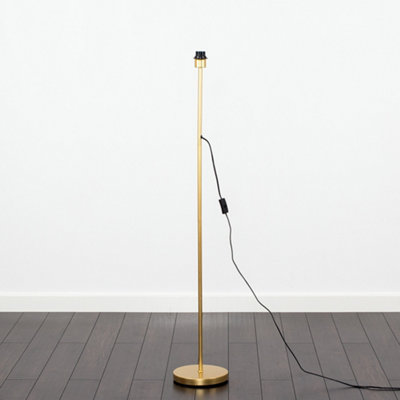 ValueLights Modern Standard Floor Lamp Base In Gold Effect Metal Finish