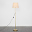 ValueLights Modern Standard Floor Lamp Base In Gold Metal Finish