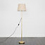 ValueLights Modern Standard Floor Lamp Base In Gold Metal Finish