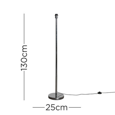 ValueLights Modern Standard Floor Lamp Base In Polished Chrome Metal Finish