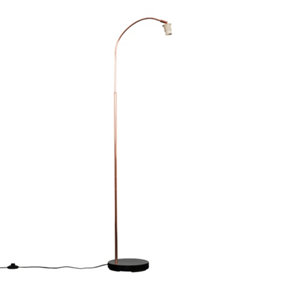 ValueLights Modern Style Copper Black Curved Stem Floor Lamp Base