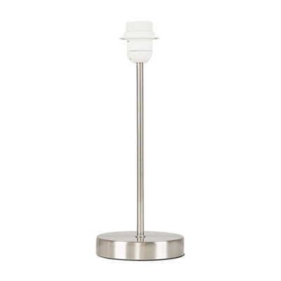 ValueLights Modern  Table Lamp Base In Brushed Chrome Metal Finish