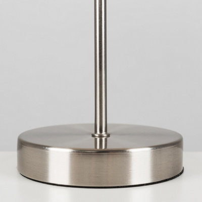 ValueLights Modern  Table Lamp Base In Brushed Chrome Metal Finish