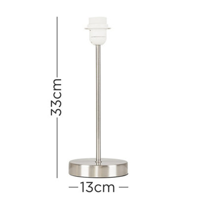 ValueLights Modern  Table Lamp Base In Brushed Chrome Metal Finish
