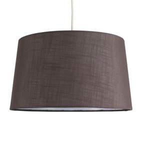 ValueLights Modern Tapered Grey Faux Linen Ceiling Pendant Table Lamp Light Shade