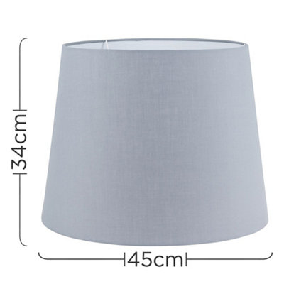 ValuelIghts Modern Tapered Table Floor Lamp Light Shade With Grey Fabric Finish