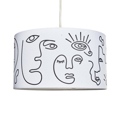 ValueLights Modern White Artistic Portrait Ceiling Pendant Light Shade