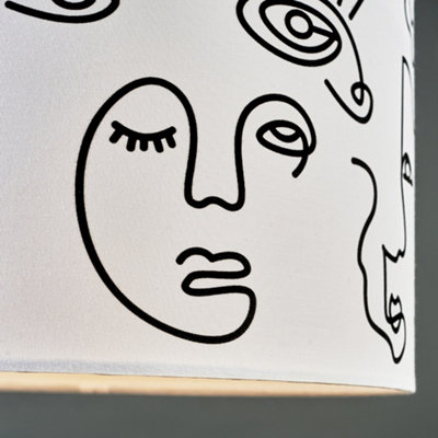 ValueLights Modern White Artistic Portrait Ceiling Pendant Light Shade