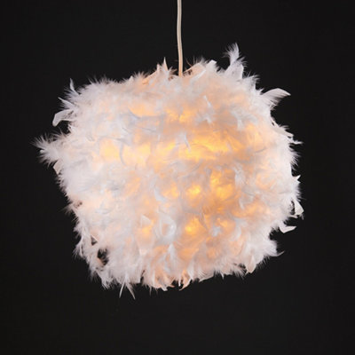 Feather ball hot sale light shade