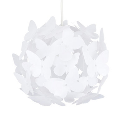 ValueLights Modern White Globe Design Butterfly Ceiling Pendant Light Shade