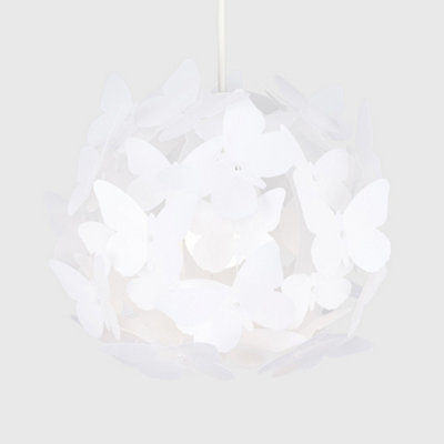 ValueLights Modern White Globe Design Butterfly Ceiling Pendant Light Shade