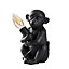 ValueLights Monkey Animal Quirky Modern Black Painted Table Lamp