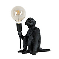 ValueLights Monkey Animal Quirky Modern Black Table Lamp