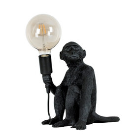 ValueLights Monkey Animal Quirky Modern Black Table Lamp