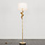 ValueLights Monkey Animal Quirky Modern Gold Floor Lamp With White Shade