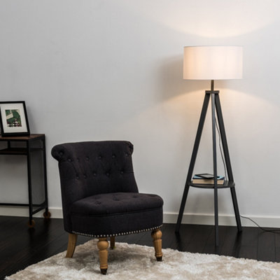 ValueLights Morrigan Tripod Grey Floor Lamp