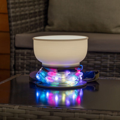 ValueLights Multi-Purpose Camping Festival Solar Light with RGB String Lights Hanging Party Lamp and USB Charging