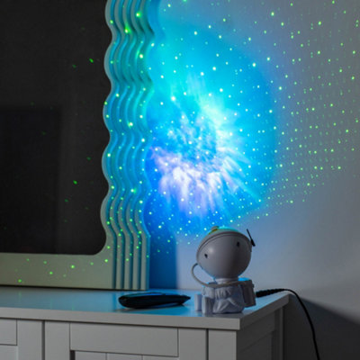 Fun Bright Blue offers & White Floating Space Astronaut LED Night Light Room Wall Decor