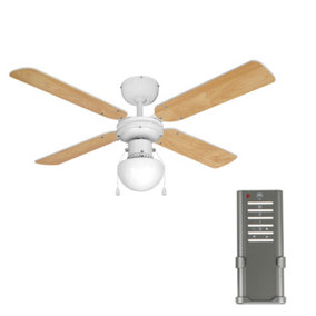 ValueLights Nimrod White Ceiling Fan Light