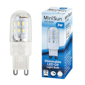 ValueLights Pack of 10 3w High Power Energy Saving Dimmable G9 LED Light Bulbs - 280 Lumens 6000K Cool White