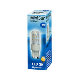 ValueLights Pack of 10 3w High Power Energy Saving G9 LED Light Bulbs - 300 Lumens 3000K Warm White