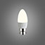 ValueLights Pack of 10 Thermal Plastic 4w High Power LED BC B22 40w Replacement Frosted Opal Candle Bulbs - 3000K Warm White