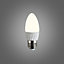 ValueLights Pack of 10 Thermal Plastic 4w High Power LED ES E27 40w Replacement Frosted Opal Candle Bulbs - 3000K Warm White