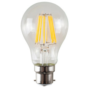 ValueLights Pack of 2 Retro Style 6w LED Filament BC B22 GLS Light Bulbs - Warm White 2700K