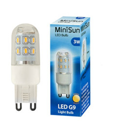 ValueLights Pack of 3 3w High Power Energy Saving G9 LED Light Bulbs - 300 Lumens 3000K Warm White