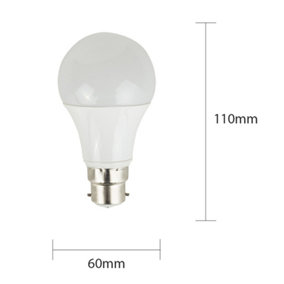 ValueLights Pack of 3 High Power 10w LED BC B22 SMD GLS Energy Saving Long Life Bulbs 6500K Cool White