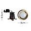 ValueLights Pack of 4 Fire Rated Antique Brass GU10 Recessed Ceiling Downlight/Spotlights 5w LED Bulbs 3000K Warm White