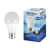 ValueLights Pack of 5 High Power 10w LED BC B22 SMD GLS Energy Saving Long Life Bulbs 3000K Warm White