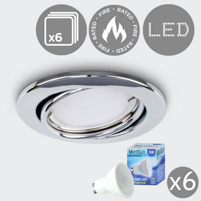 GU10 Ceiling Recessed Downlight Spotlight Fixed / Tilt Twist Lock Light