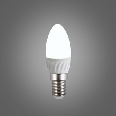 ValueLights Pack of 6 Thermal Plastic 4w High Power LED SES E14 40w Replacement Frosted Opal Candle Bulbs - 6500K Cool White - 4