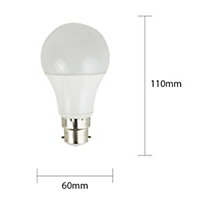 ValueLights Pack of 8 High Power 10w LED BC B22 SMD GLS Energy Saving Long Life Bulbs 6500K Cool White