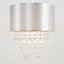 ValueLights Pair Of Acrylic Jewel Effect Droplet Grey Ceiling Pendant Light Shades