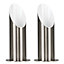 ValueLights Pair Of Brushed Chrome Table Floor Standing Uplighter Wall Wash Lamps