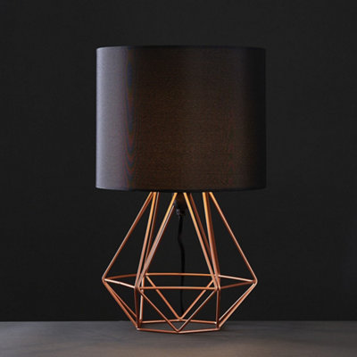 Black end table sale lamps