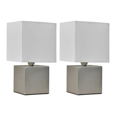 White bedside table sale lamps