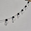 ValueLights Pair Of IP44 Rated Battery Operated Outdoor Integrated Warm White LED Festoon Pumpkin Lights
