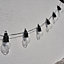 ValueLights Pair Of IP44 Rated Outdoor 9M Integrated Warm White LED Festoon Clear Globe Lights