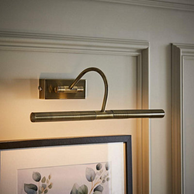 ValueLights Pair of Modern Adjustable Antique Brass Living Room