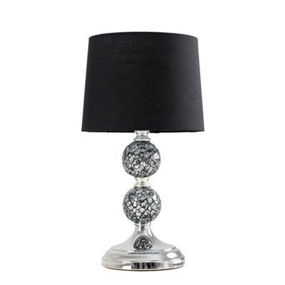 Chrome and best sale glass table lamps