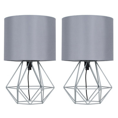 White end table best sale lamps