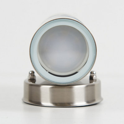 ValueLights Pair Of Modern IP44 Rated Brushed Chrome Outdoor Garden Up Down Security Wall Lights