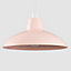 ValueLights Pair Of Retro Style Pink Metal Easy Fit Ceiling Pendant Light Shades
