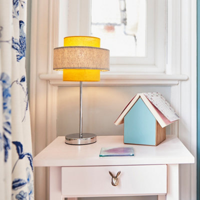 Mustard bedside hot sale lamps