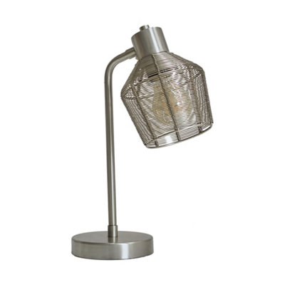 ValueLights Ranga Nickel Table Lamp