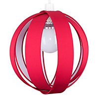 ValueLights Red Modern Fabric Globe Ceiling Pendant Light Shade
